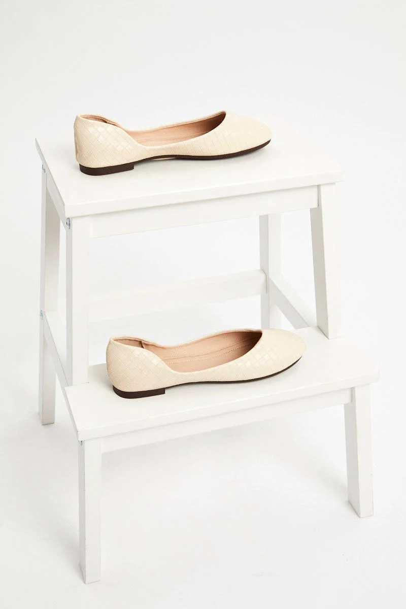Red Quilted Ballet Flat