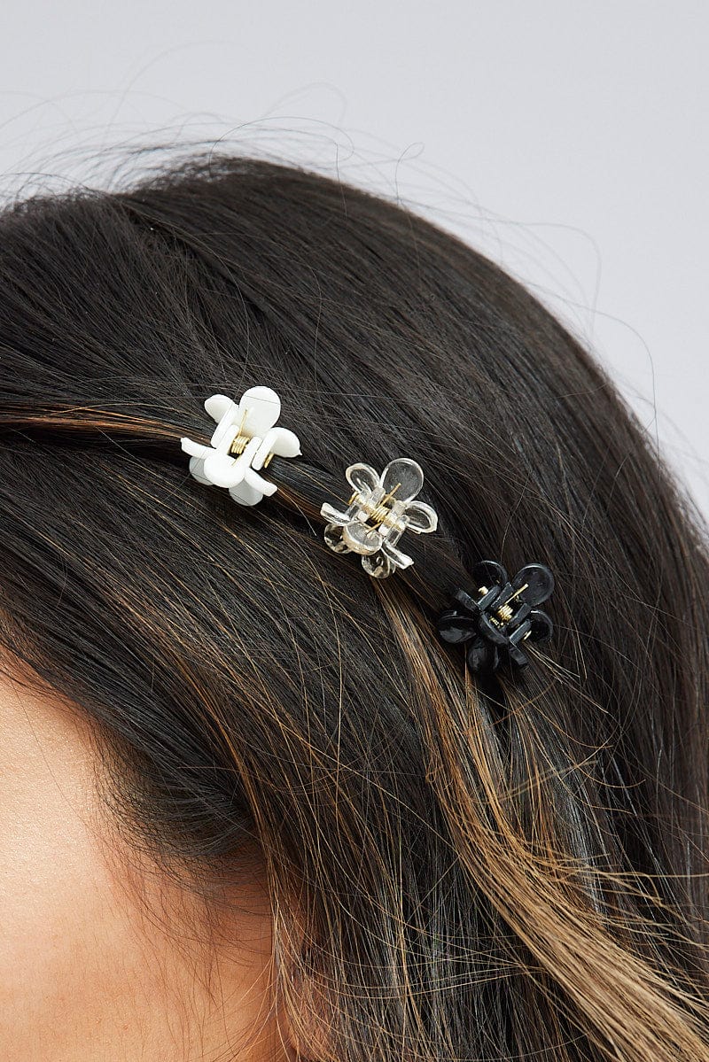 Multi 9 Pack Mini Flower Claw Clips