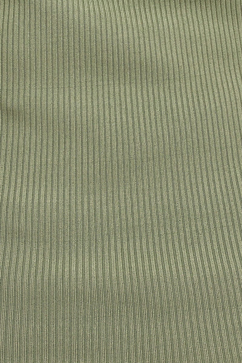 Green Twist Front Ribbed Sleeveless Top