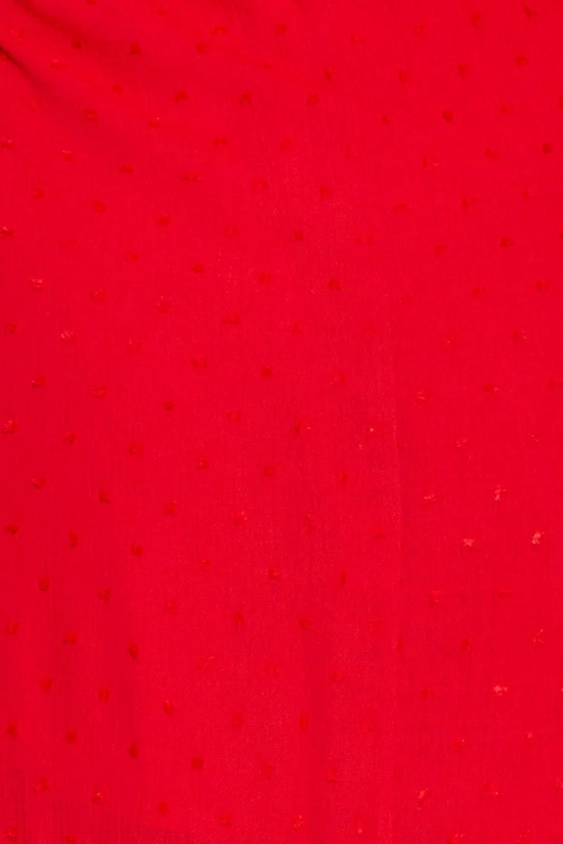 Red Wrap Dress One Shoulder Sleeveless