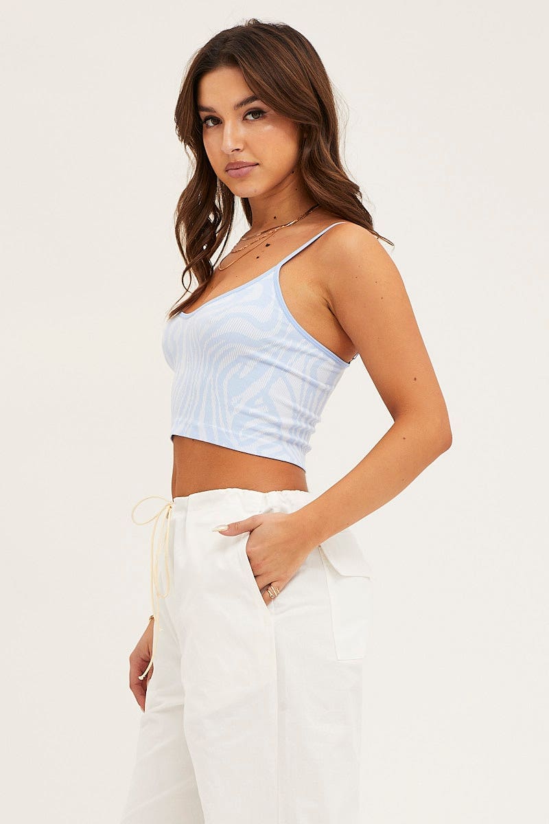 Print Singlet Top Seamless