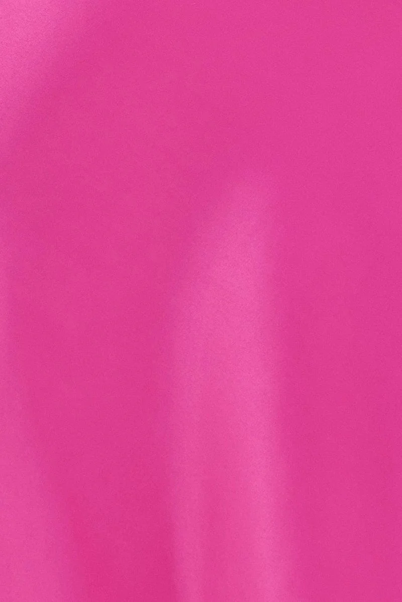 Pink Corset Top Sleeveless Sweetheart Crop Satin