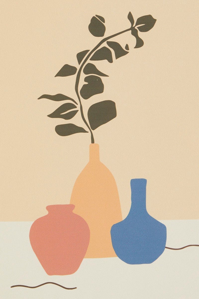 Print Mixed Vases A3 Poster Print