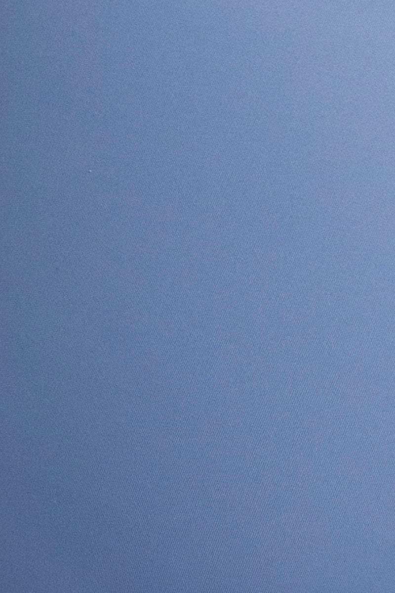 Blue Bike Shorts High Waisted