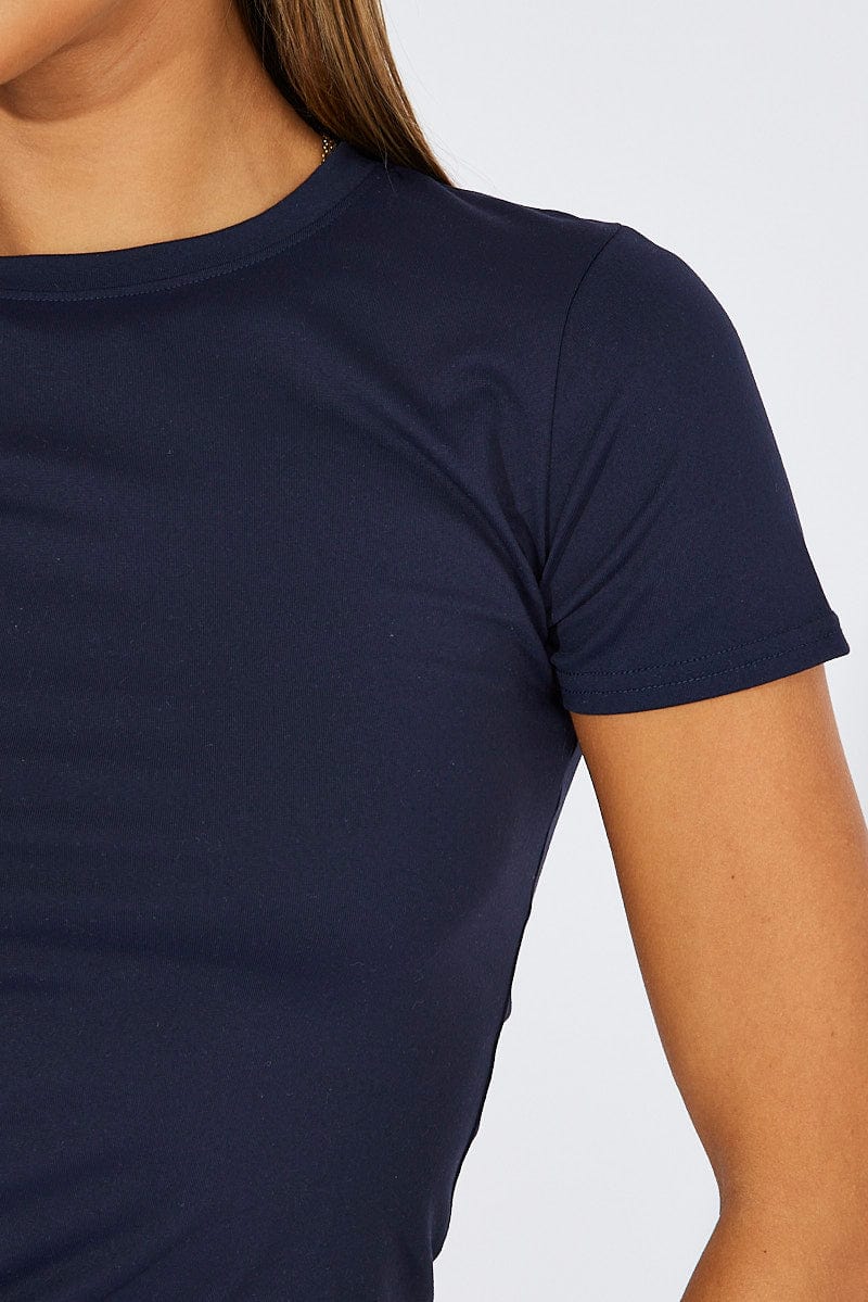 Blue Supersoft Top Short Sleeve