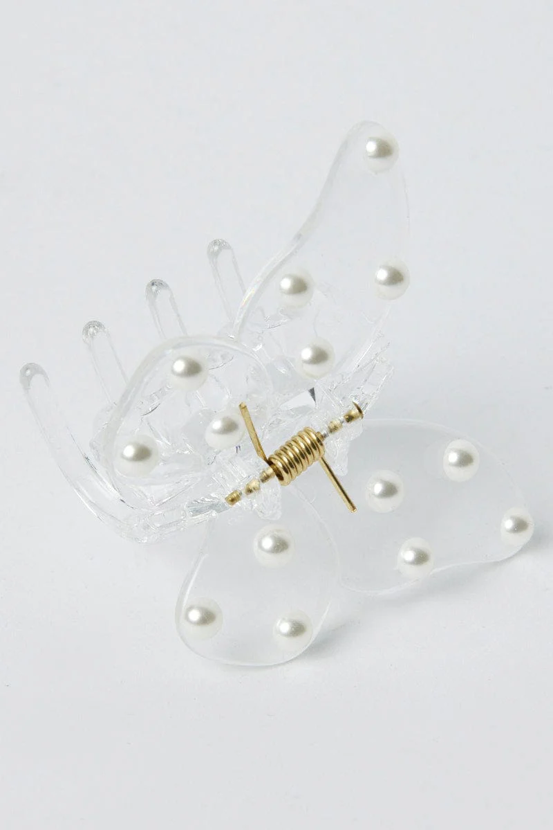 Metallic Butterfly Claw Clip