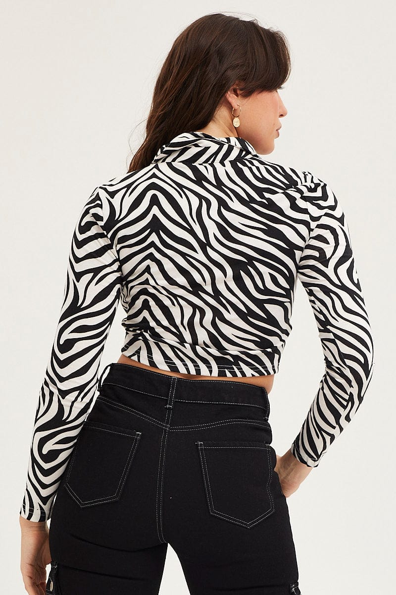 Black Crop Cardigan Long Sleeve