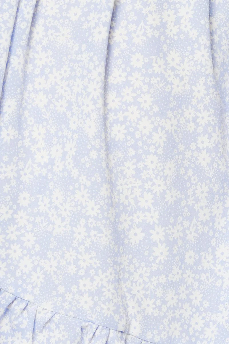 Ditsy Print Mini Dress Short Sleeve