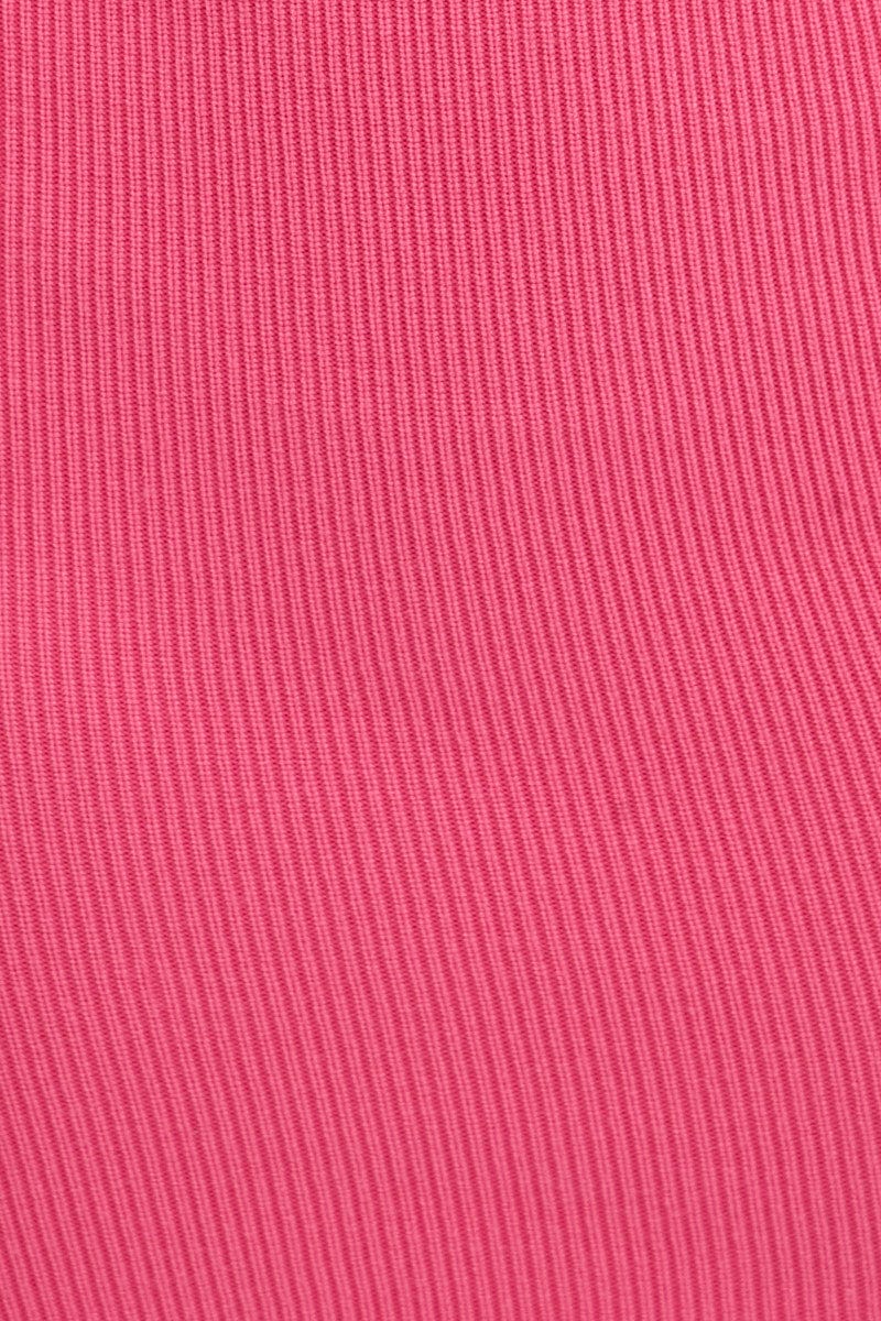 Pink Knit Dress Boob Tube Mini