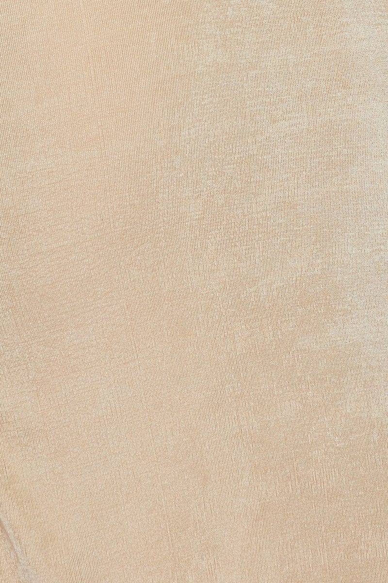 Beige Bodycon Dress Long Sleeve Evening