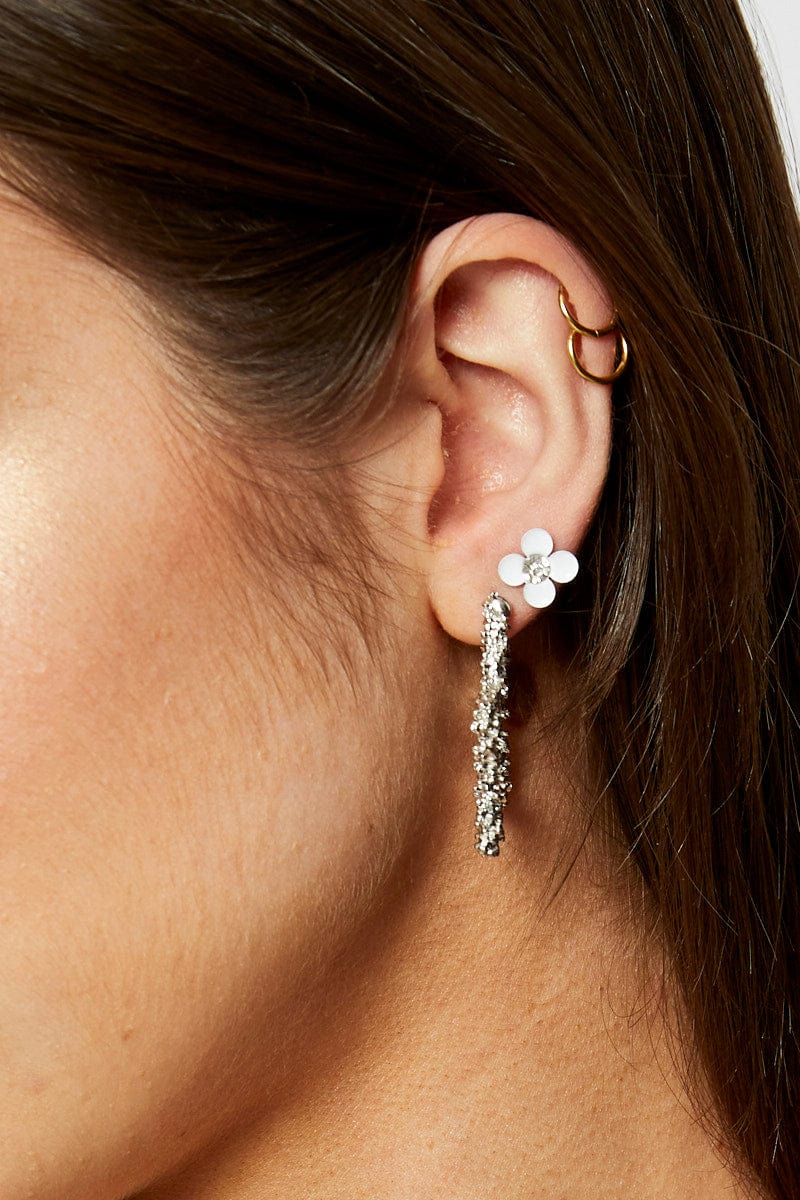 Silver 3 Pack Earrings