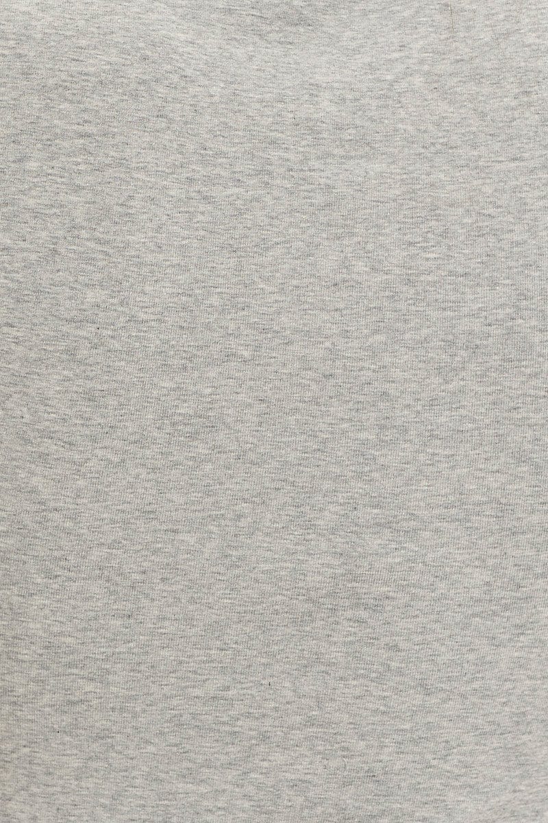 Grey Dress Short Sleeve Crew Neck
