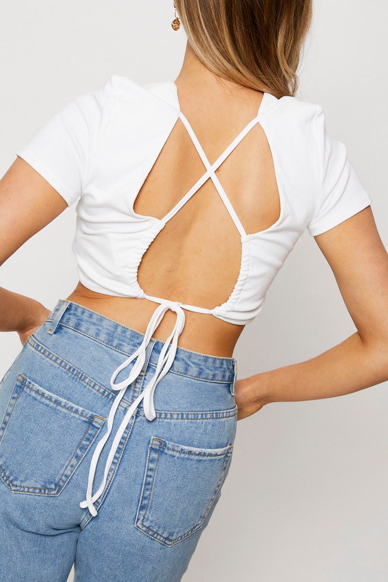 White Crop Top