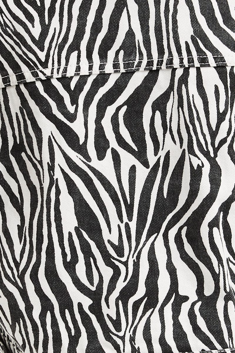 Print Demin Jacket Long Sleeve