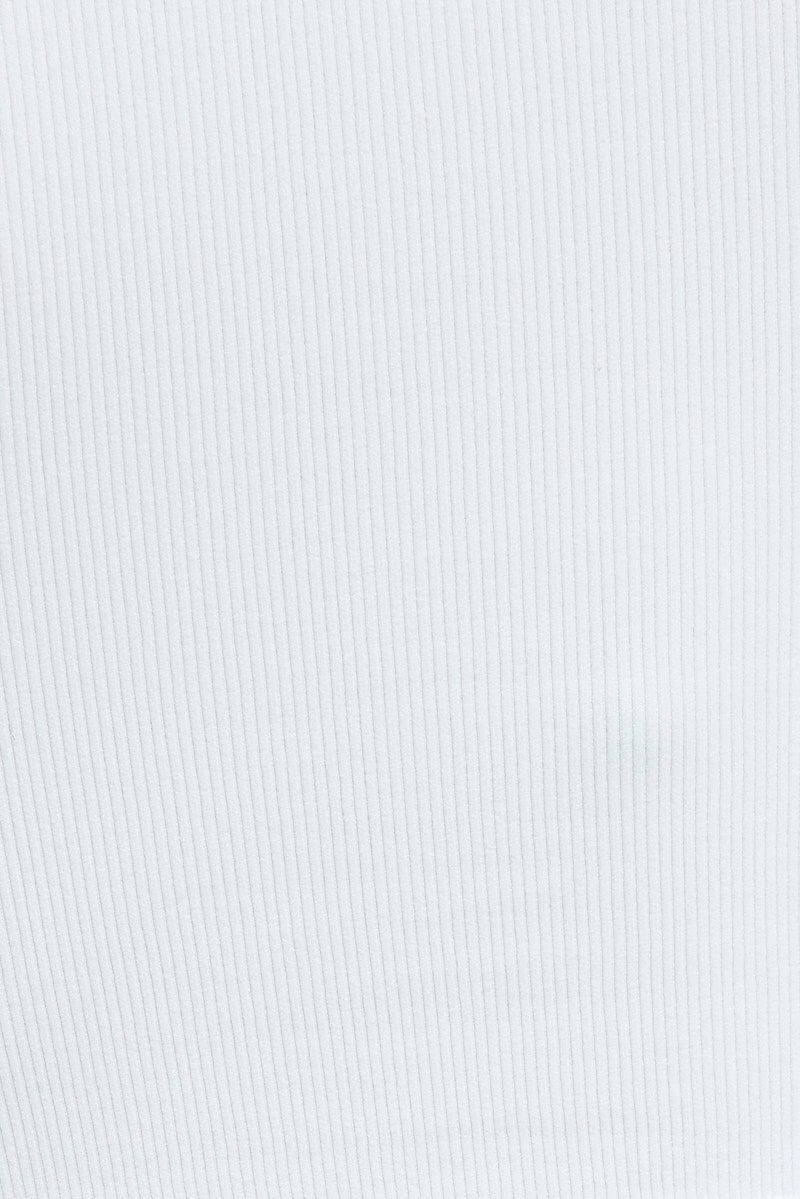 White Top Long sleeve Roll up neck Seamless