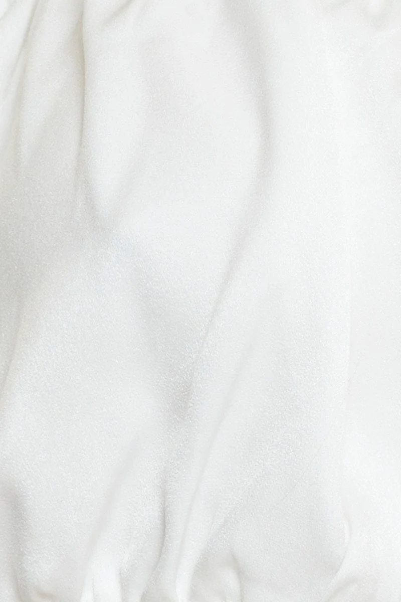 White Singlet Top Sleeveless Cowl Neck