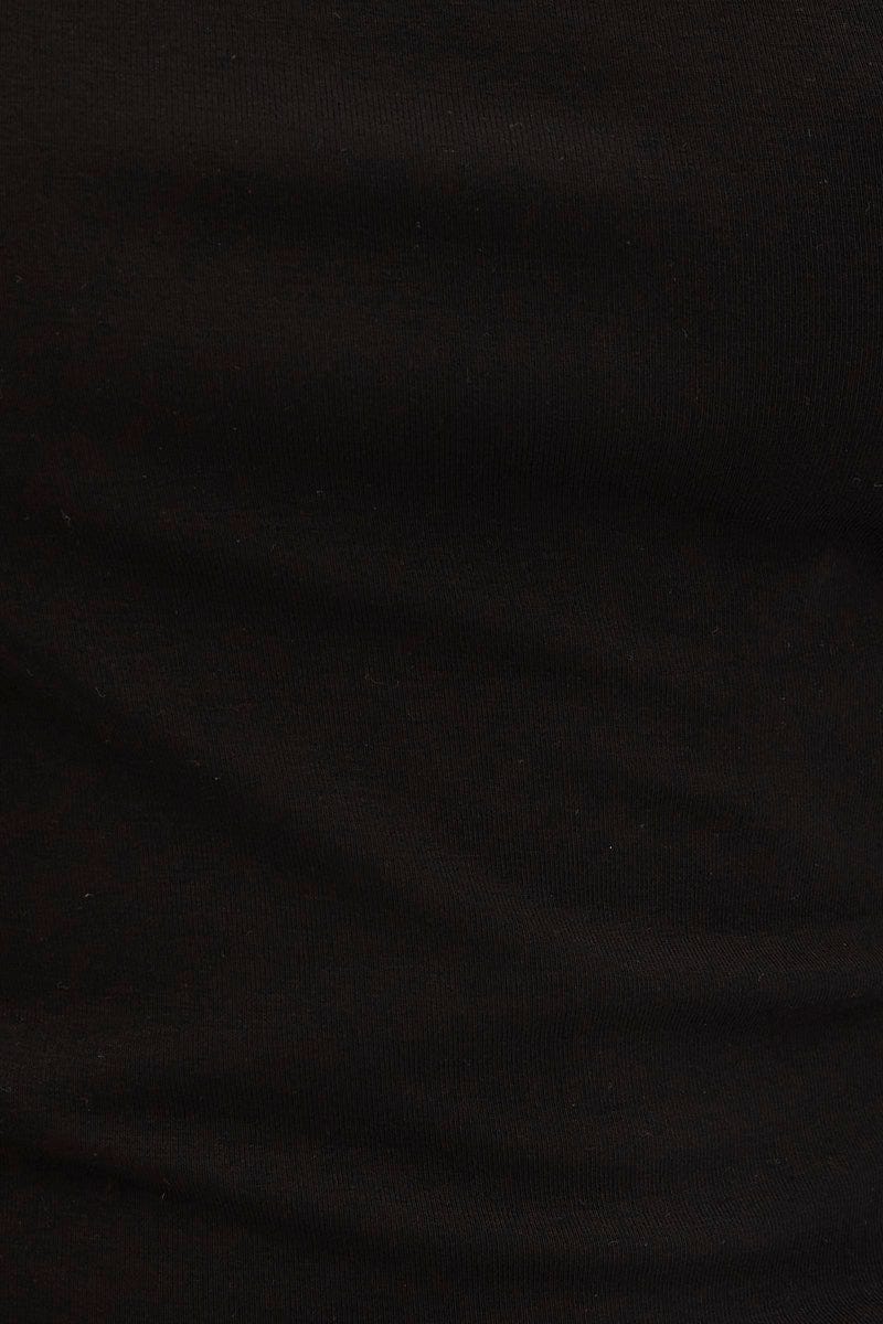 Black Cotton Dress Sleeveless Round Neck