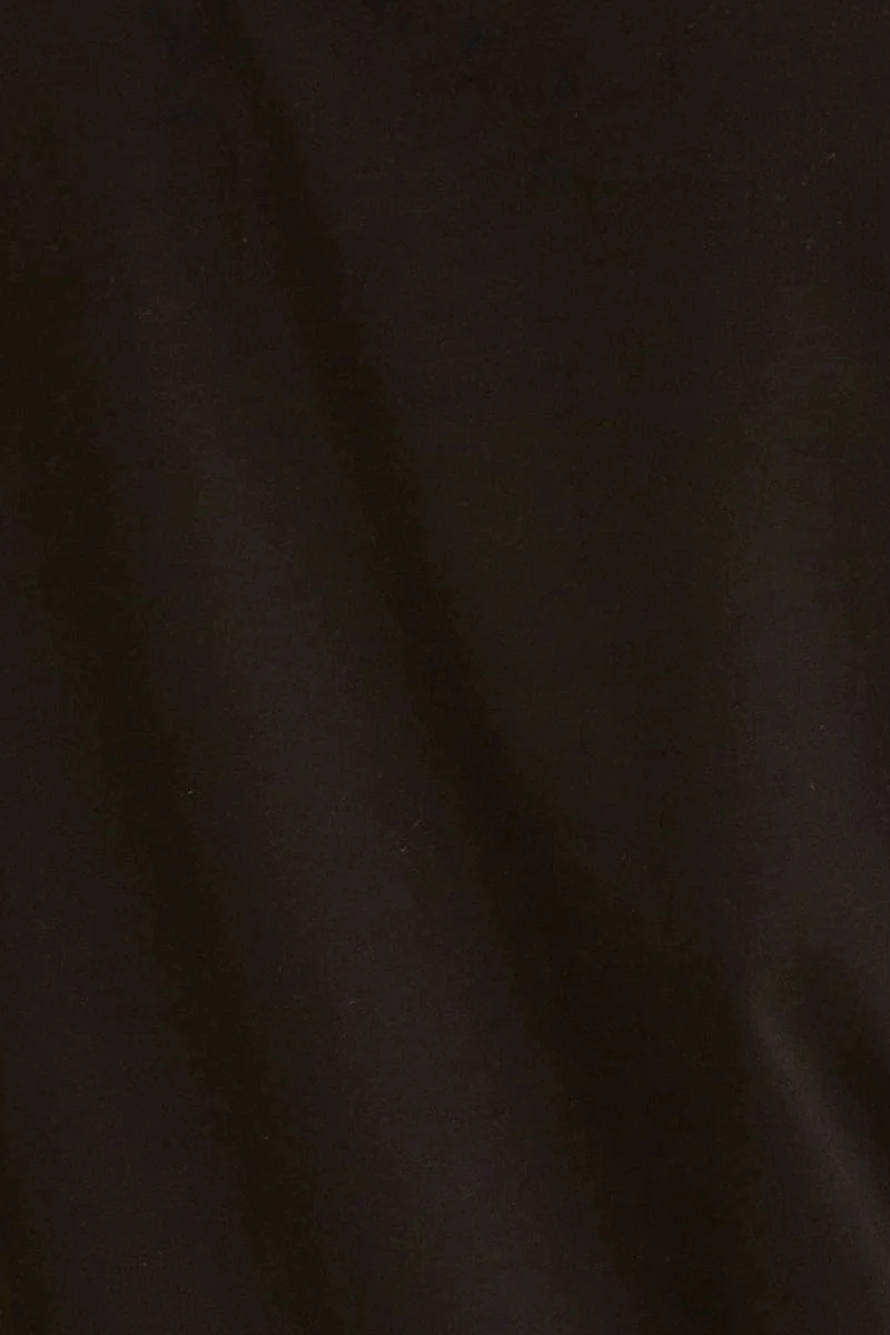 Black Relaxed T-Shirt Heavy Cotton Crew Neck