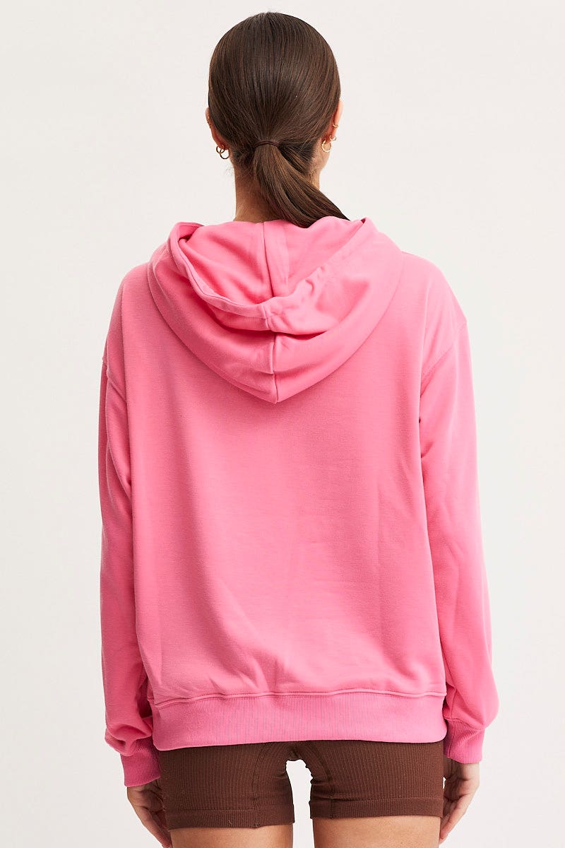 Pink Hoodie Long Sleeve