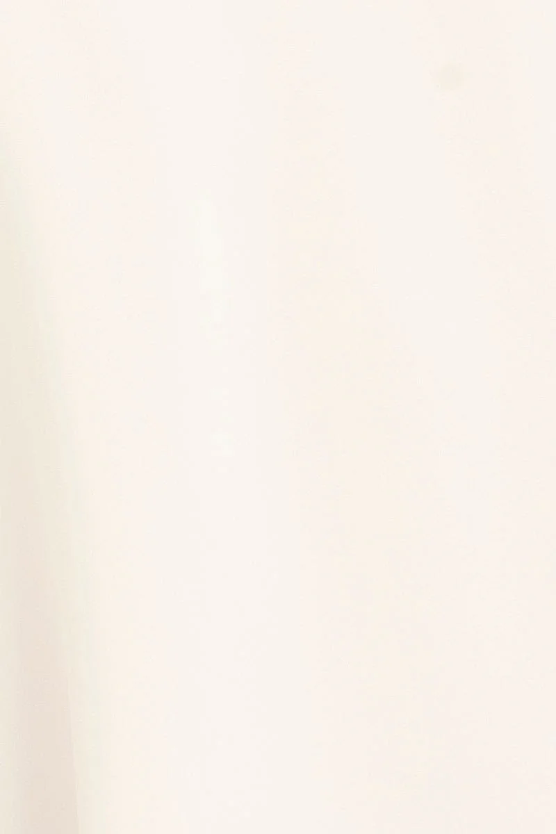 White Workwear Tank Deep V Sleeveless