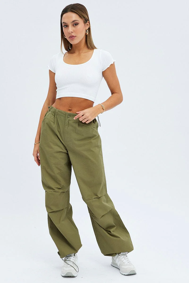 White T Shirt Short Sleeve Scoop Neck Seamless