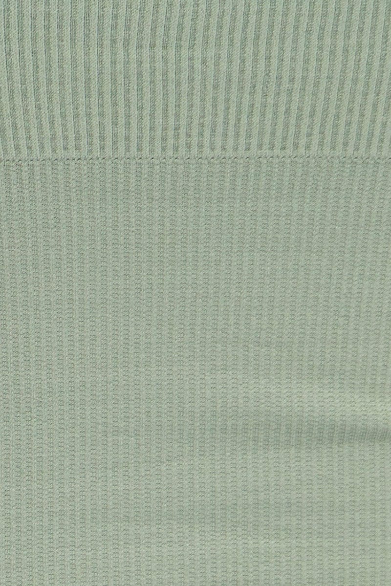 Green Crop Singlet Top Seamless