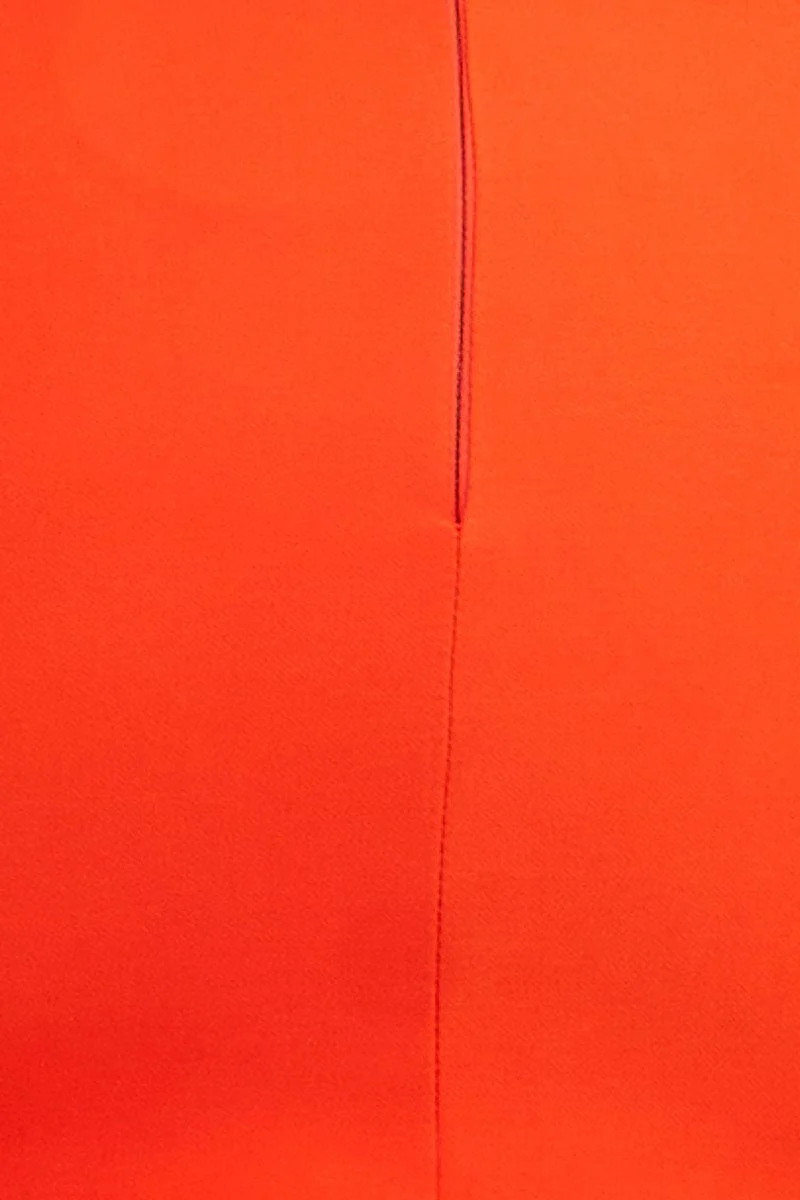 Orange Mini Skirt High Rise