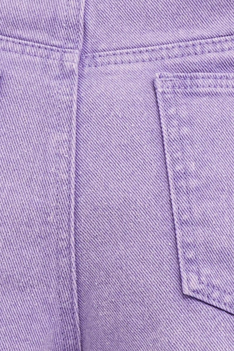 Purple Pleated Shorts