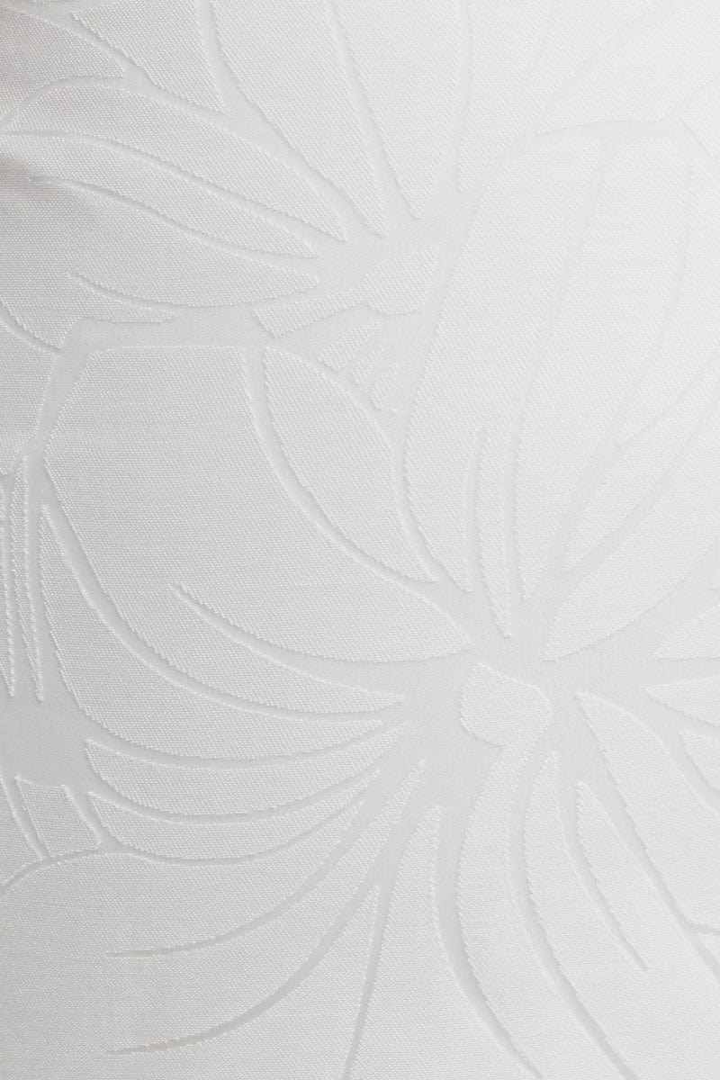 White Scoop Neck Ruffle Dress