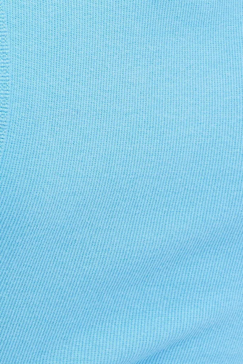 Blue Dress Sleeveless Scoop Neck