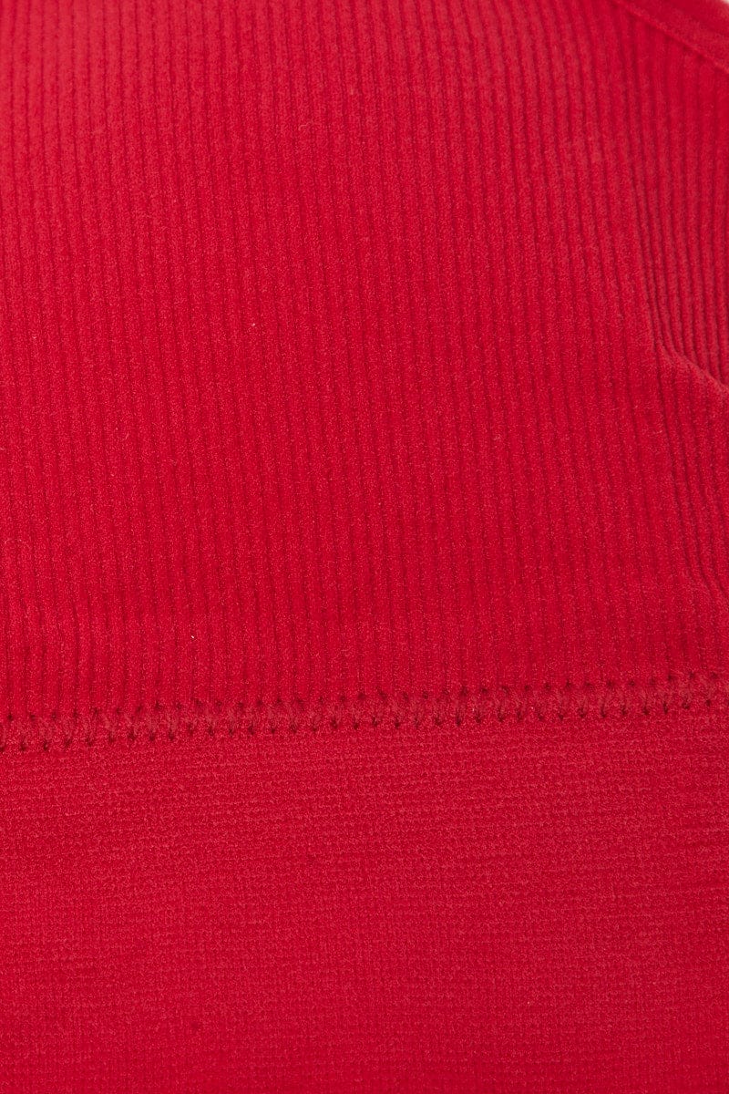 Red Seamless Lingerie Set