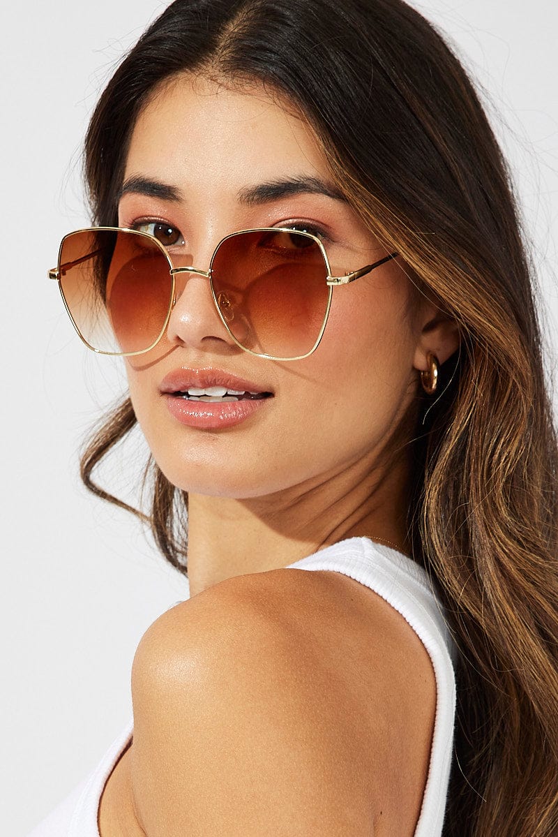 Brown Fashion Sunglasses