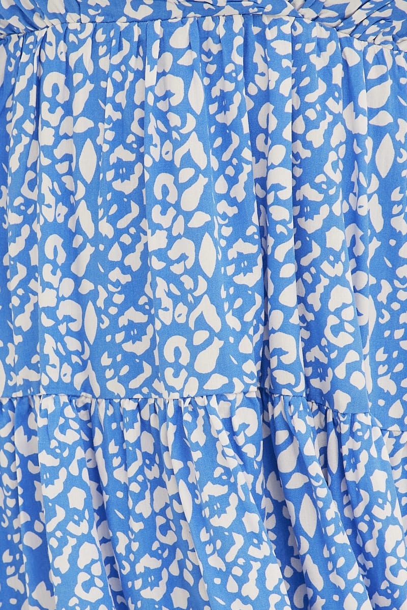 Floral Print Fit And Flare Dress Sleeveless V Neck