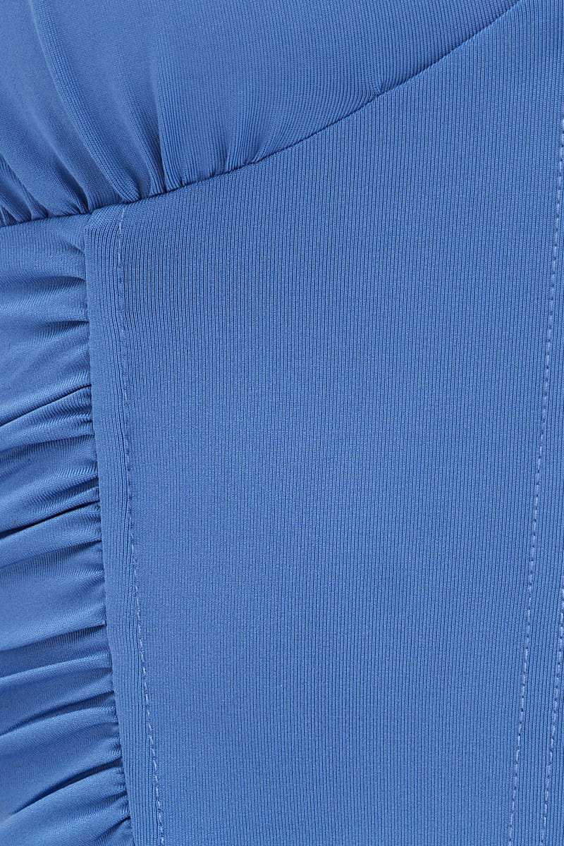 Blue Corset Style Crop Top