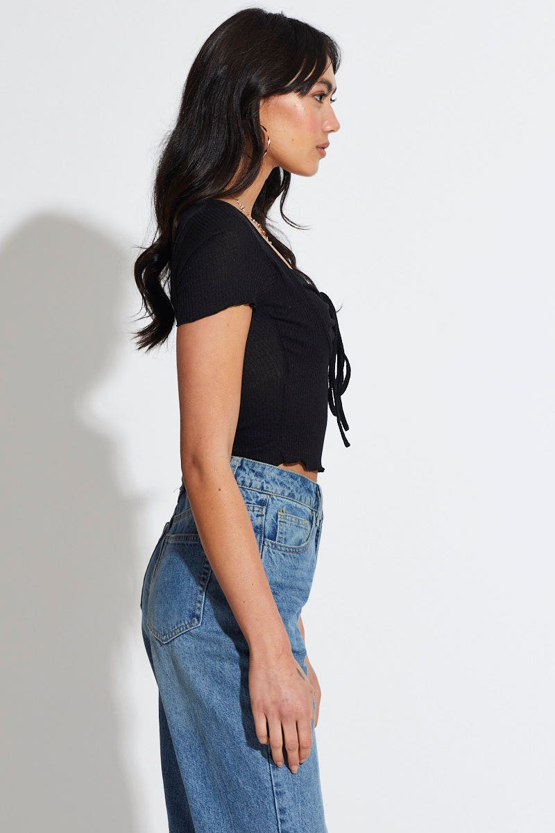 White Cut Out T Shirt Halter Neck