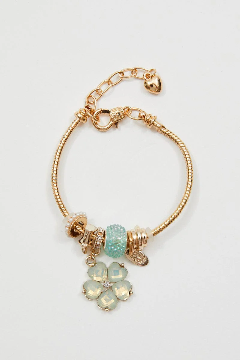 Green Charm Bracelet