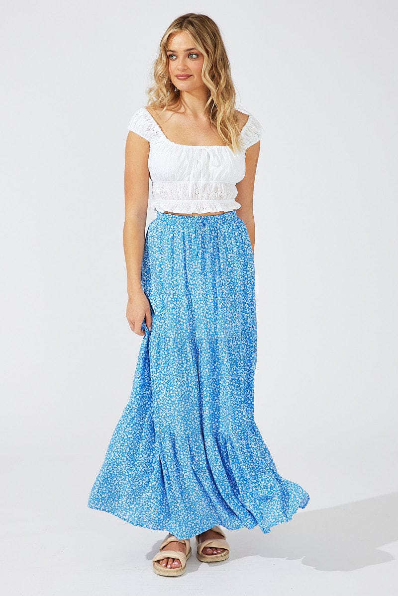 White Crop Top Eyelet