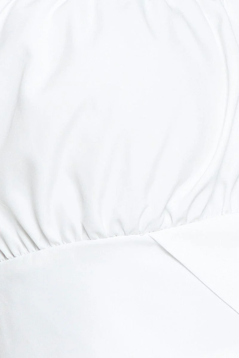 White Crop Top Short Sleeve