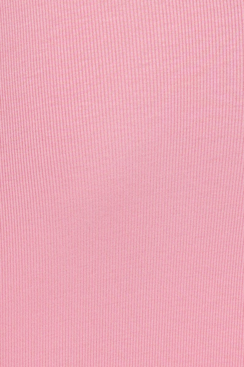 Pink Crop Top Sleeveless Halter