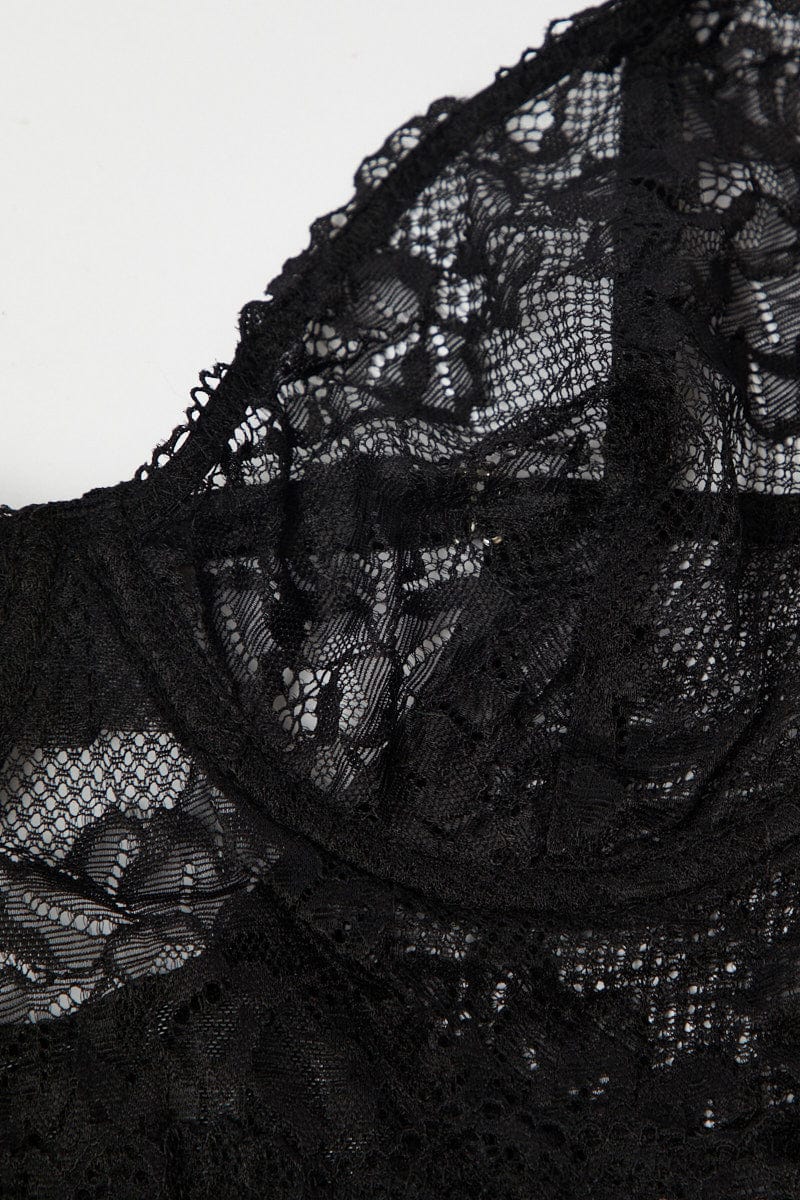Black Lace Bodysuit One Piece Lingerie