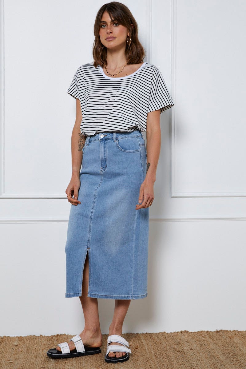 Stripe T Shirt Short Sleeve