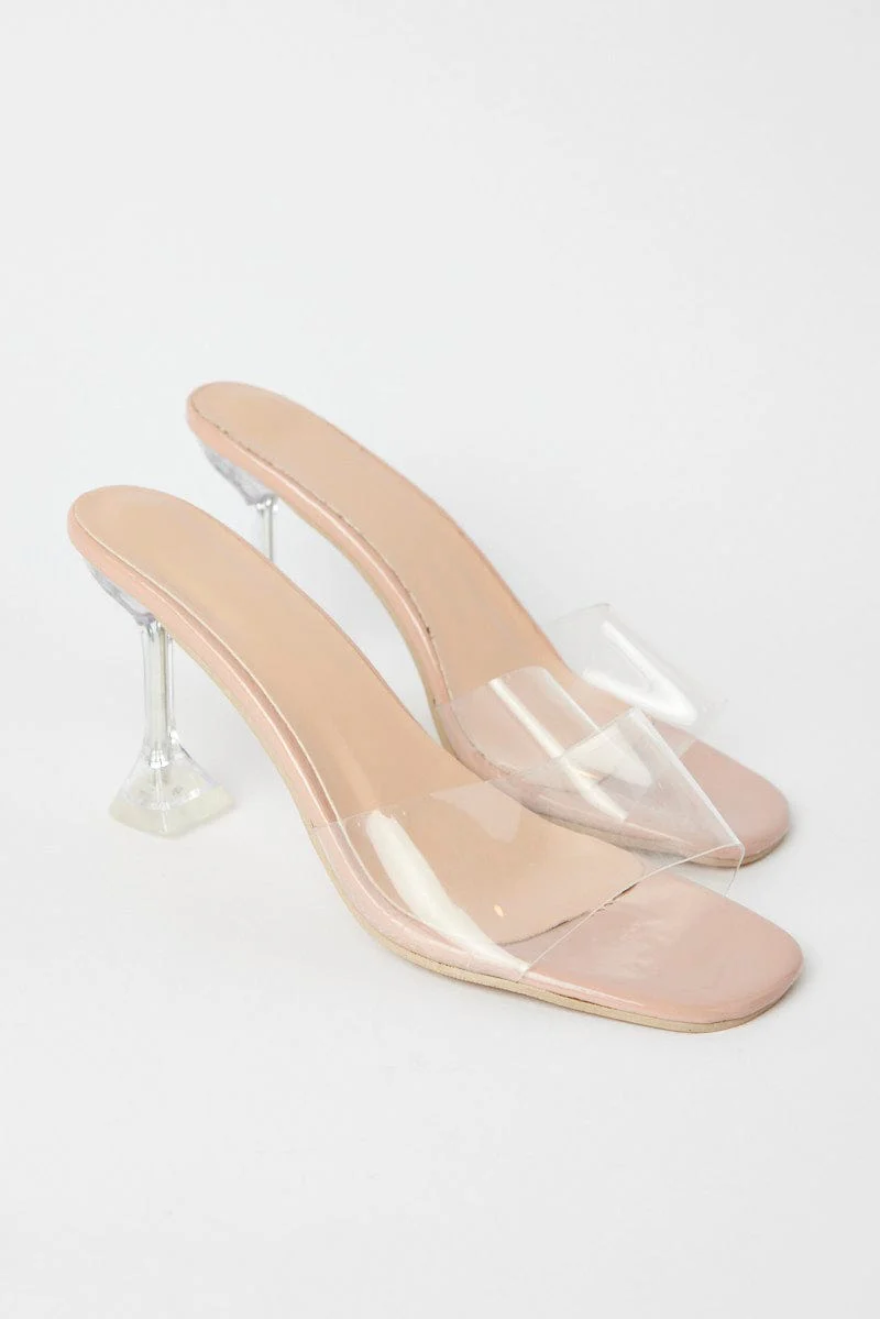 Metallic Barely There Mules Sandals