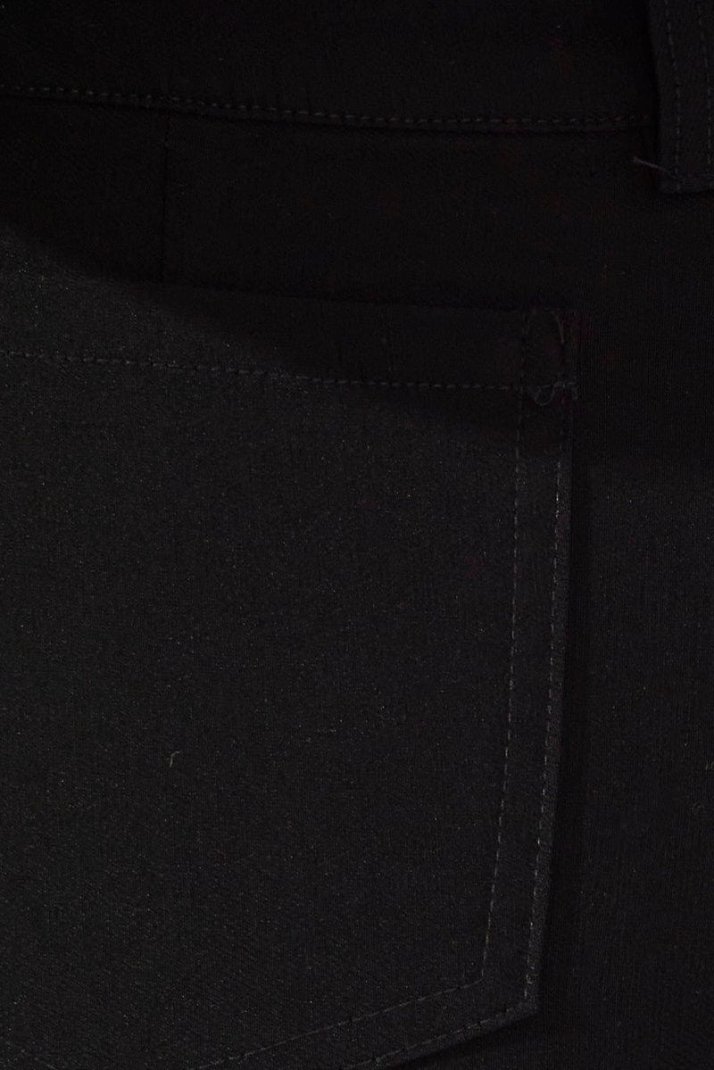 Black Straight Fit Pants Workwear