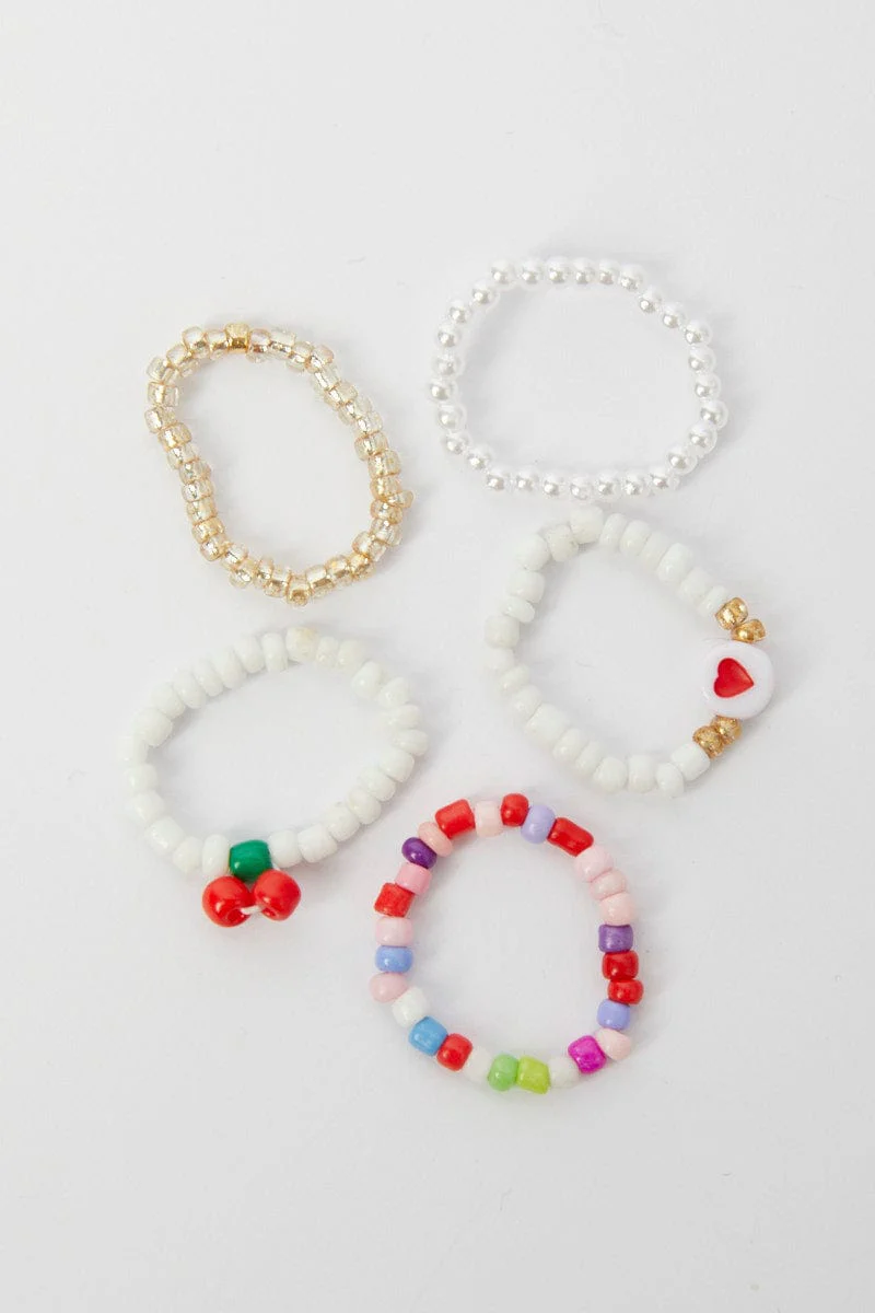 Multi 5 Pack Elastic Rings Set