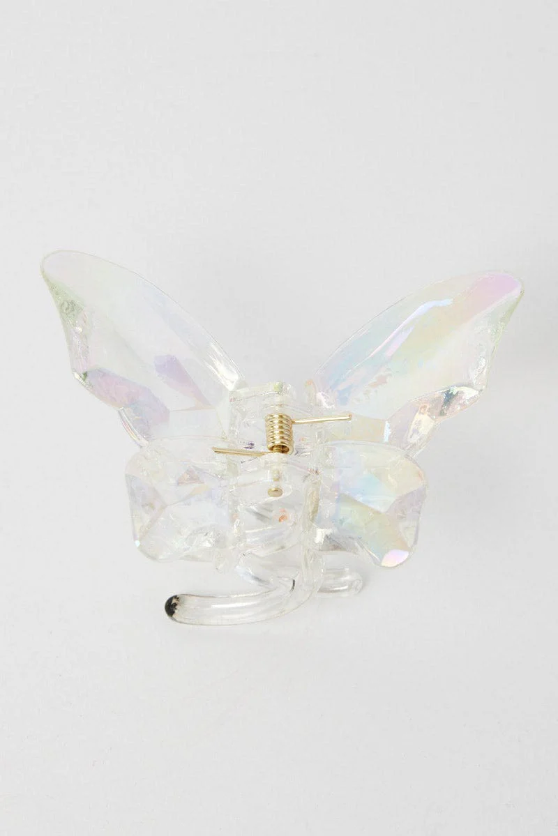 Metallic Butterfly Claw Clip