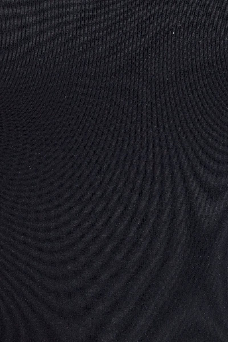 Black Supersoft Bodysuit Long Sleeve Offshoulder