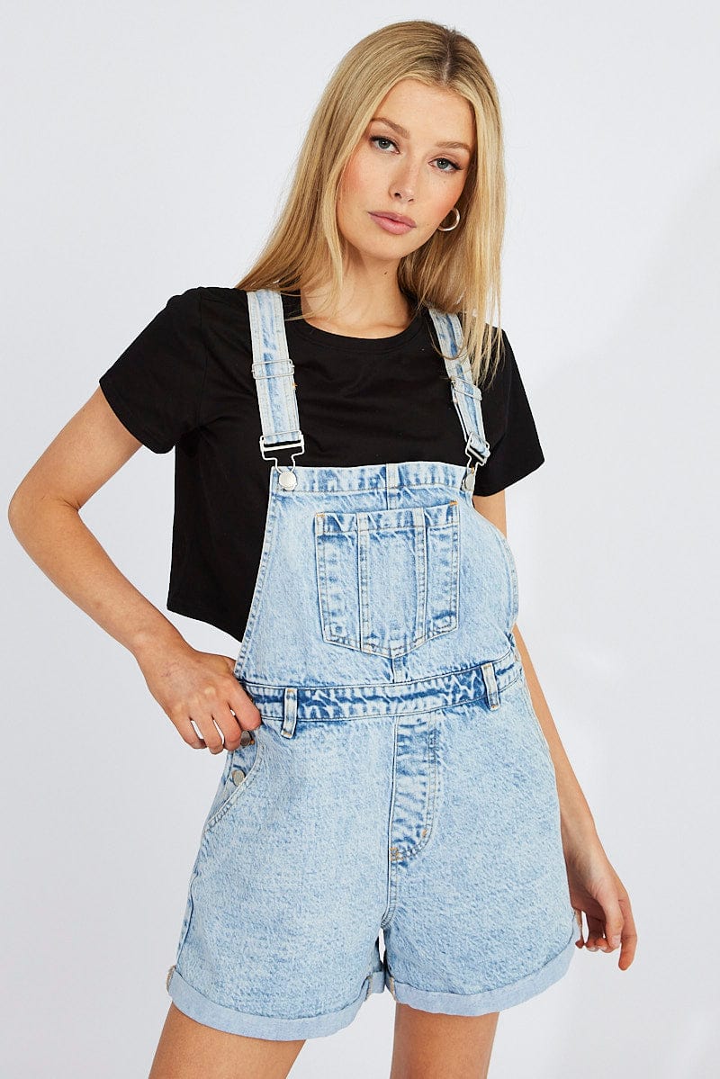 Denim Short Denim Overalls