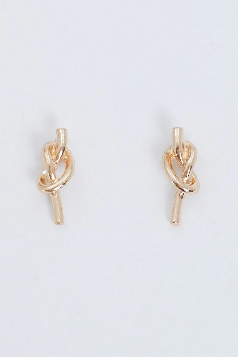 Metallic Knot Earrings