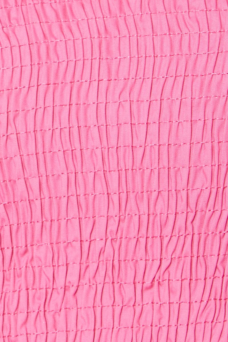 Pink Crop Top Short Sleeve