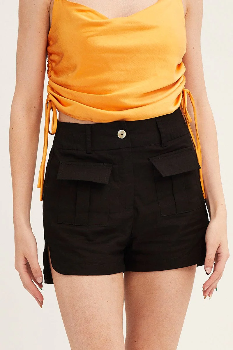 Black Cargo Shorts